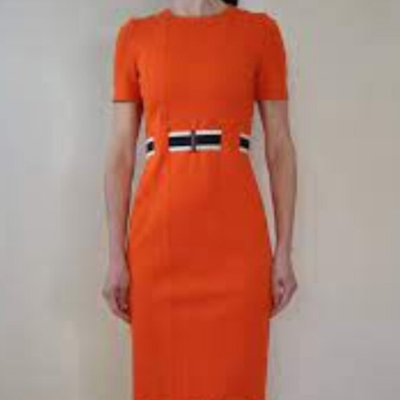 Akris Punto Bold Orange Midi Dress - Picture 2 of 15
